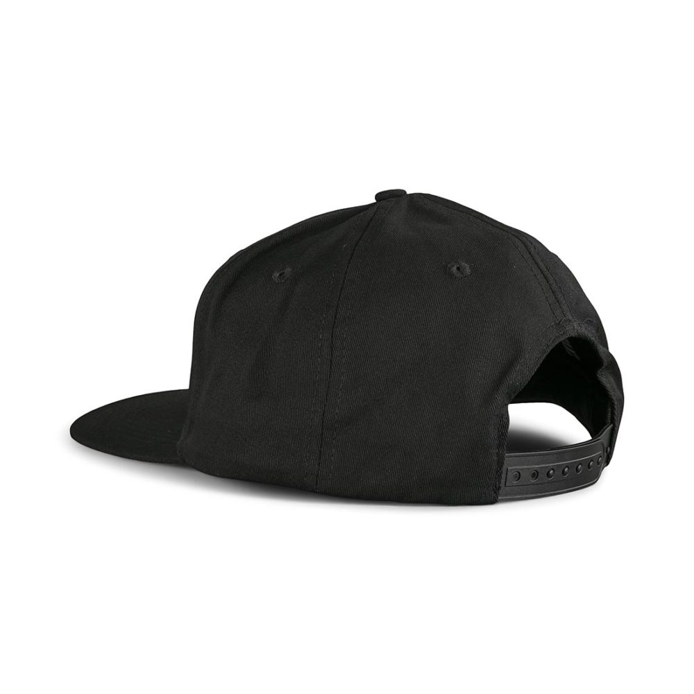 Zero Single Skull Strapback Cap - Black