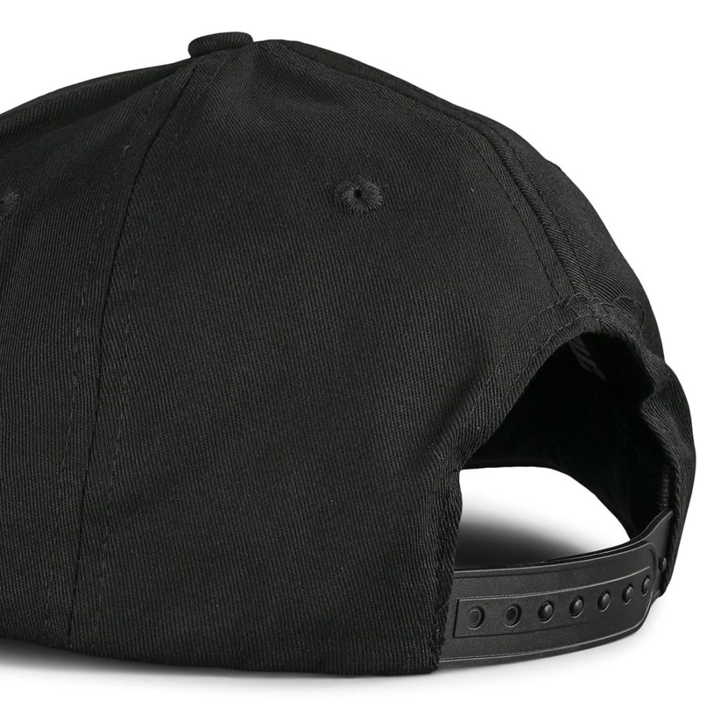 Zero Single Skull Strapback Cap - Black