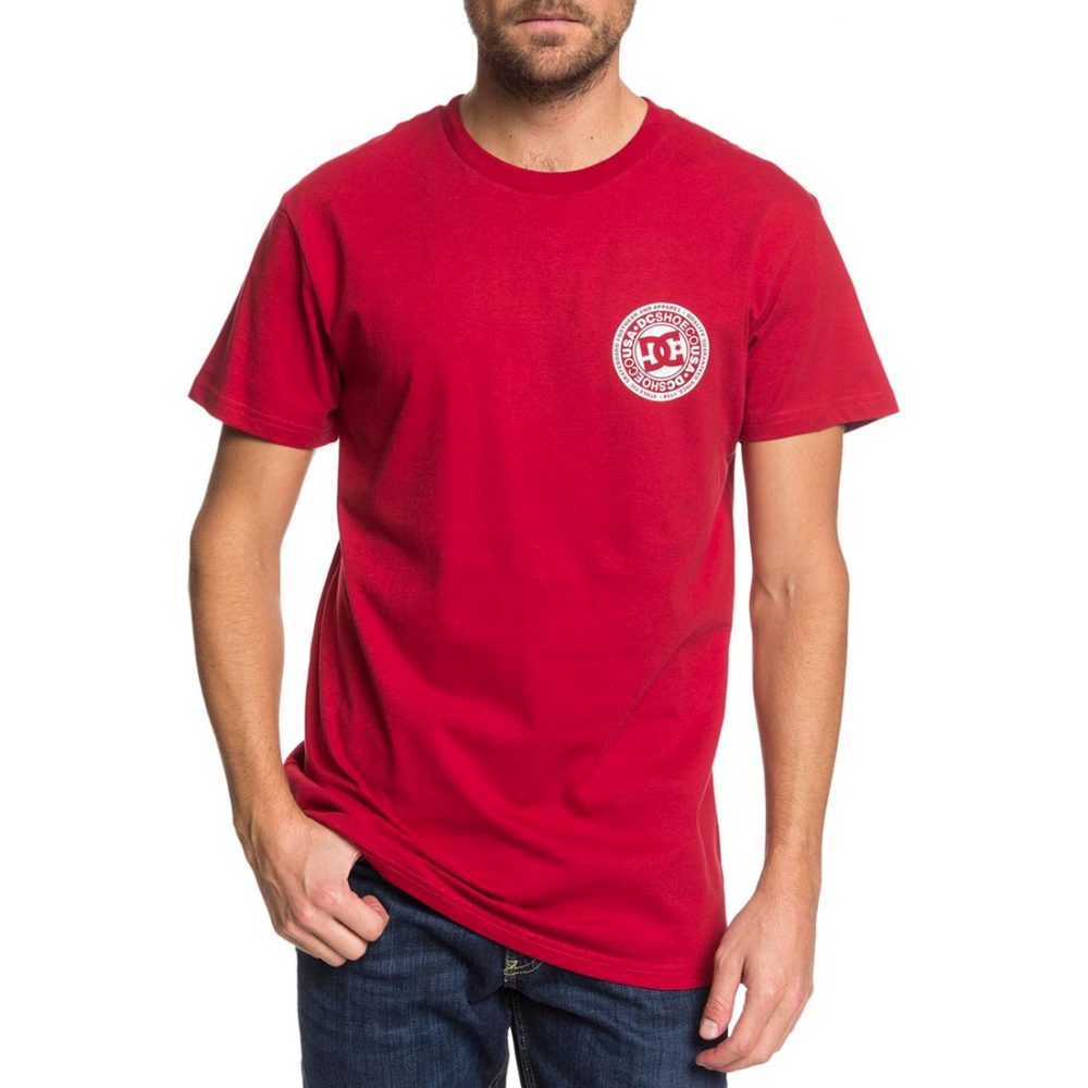 DC Shoes Circle Star 2 S/S T-Shirt - Chili Pepper / White (FB)