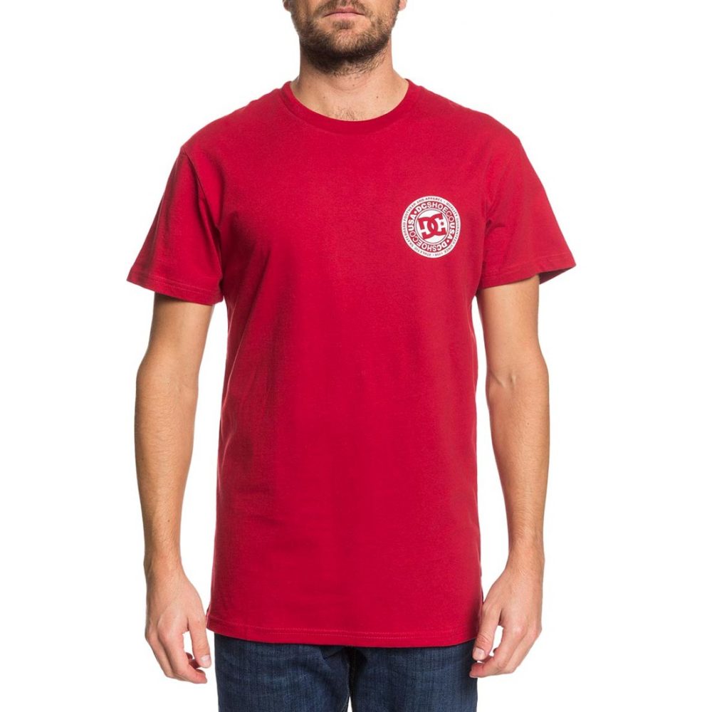 DC Shoes Circle Star 2 S/S T-Shirt - Chili Pepper / White (FB)