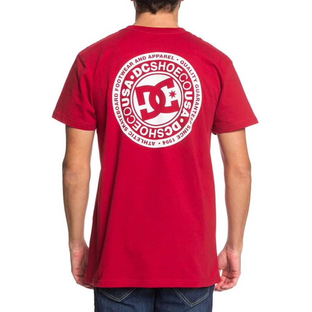 DC Shoes Circle Star 2 S/S T-Shirt - Chili Pepper / White (FB)