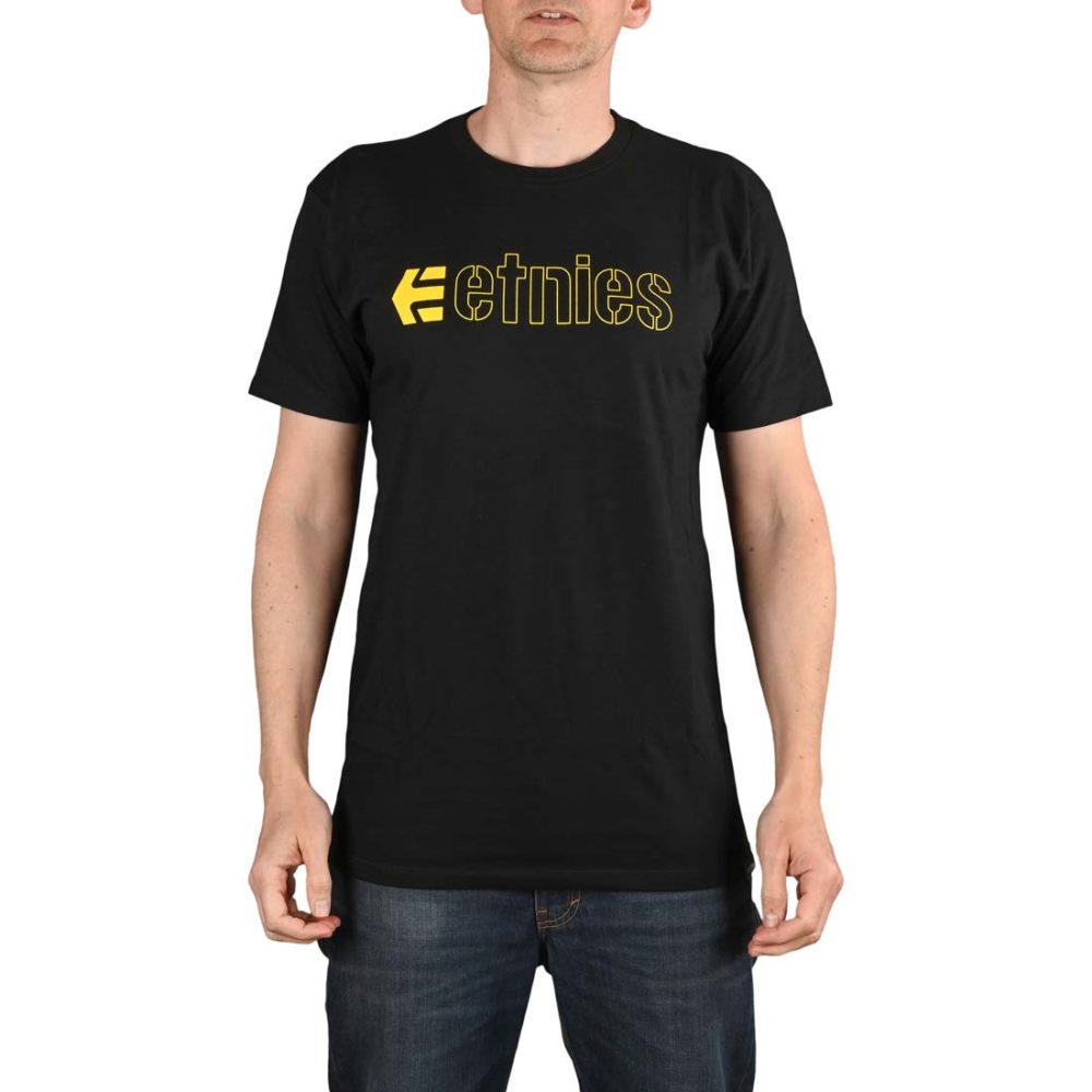 Etnies Ecorp S/S T-Shirt - Black / Yellow