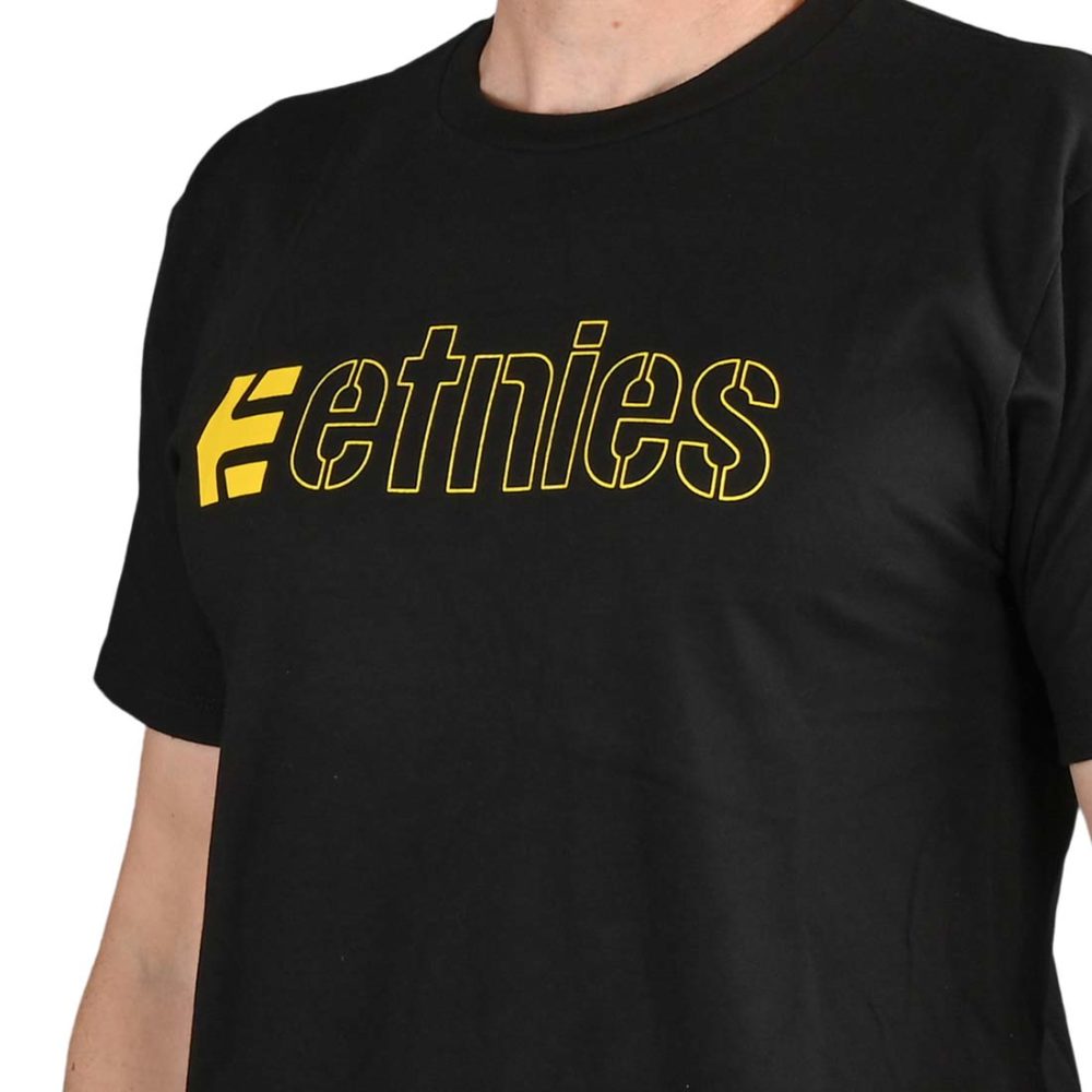 Etnies Ecorp S/S T-Shirt - Black / Yellow