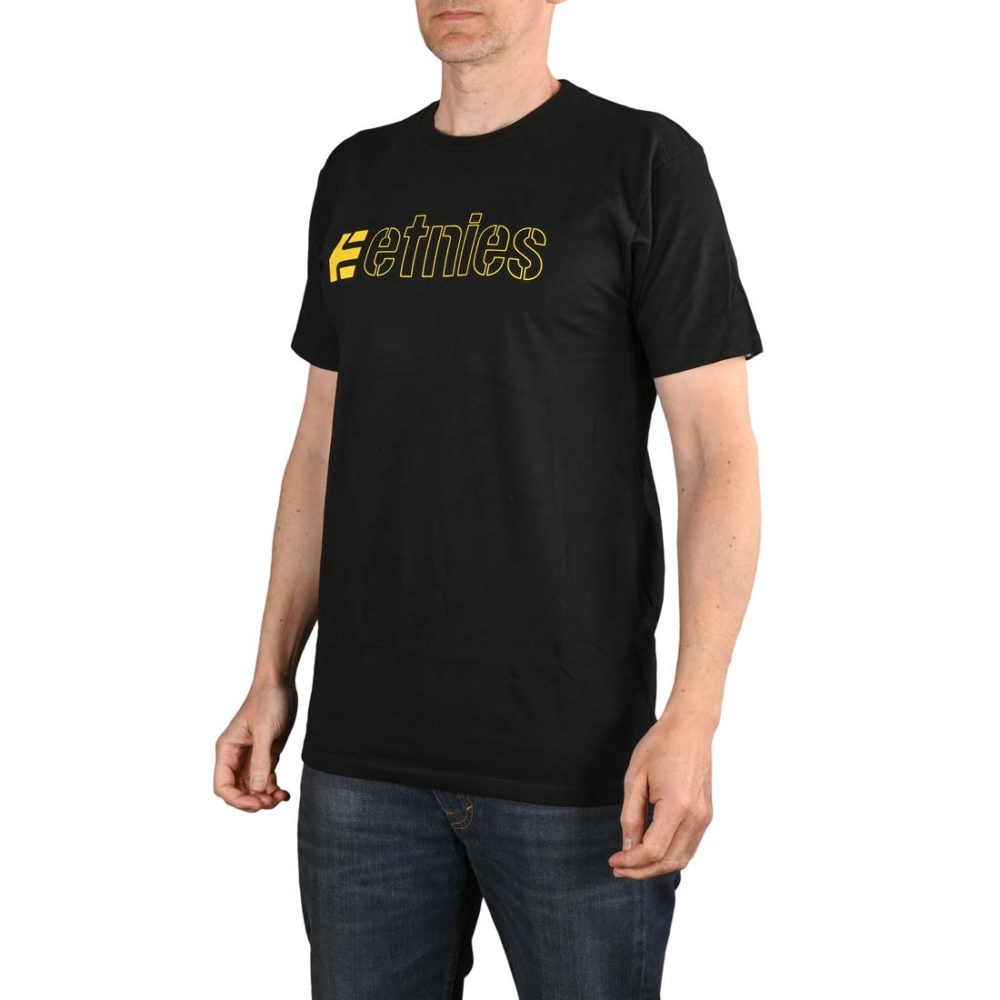 Etnies Ecorp S/S T-Shirt - Black / Yellow