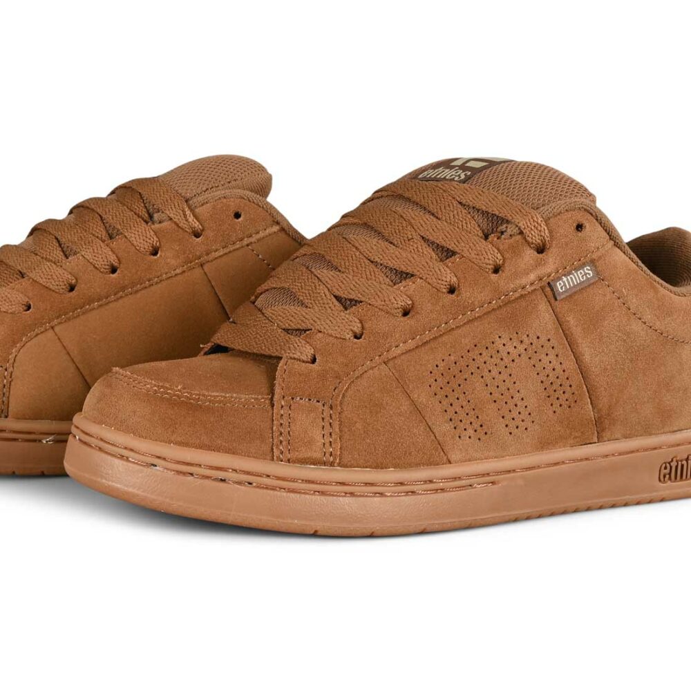 Etnies Kingpin Skate Shoes - Brown / Gum / Gold