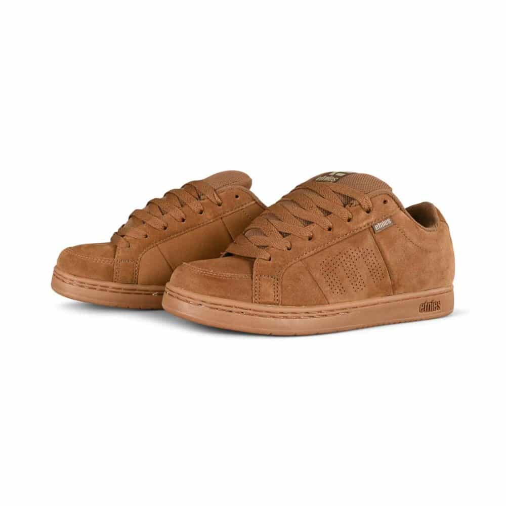 Etnies Kingpin Skate Shoes - Brown / Gum / Gold