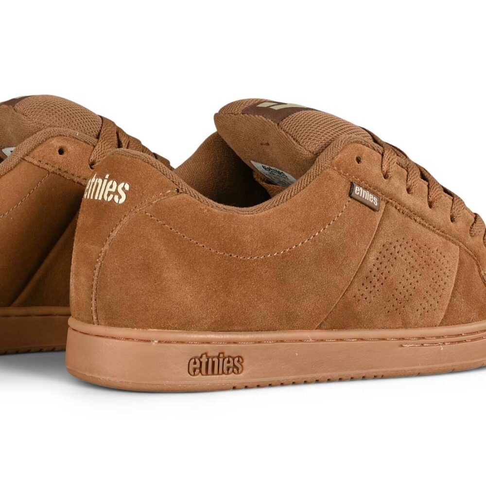 Etnies Kingpin Skate Shoes - Brown / Gum / Gold