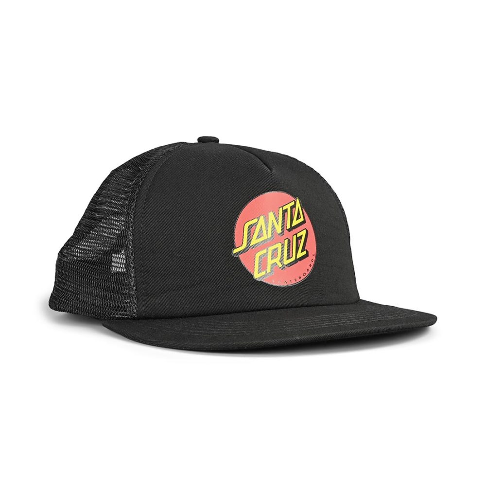Santa Cruz Classic Dot Mesh Back Cap - Black/Black