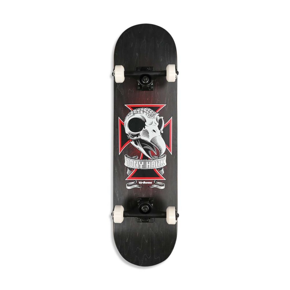 Birdhouse Stage 3 Skull 2 8.125" Complete Skateboard - Black