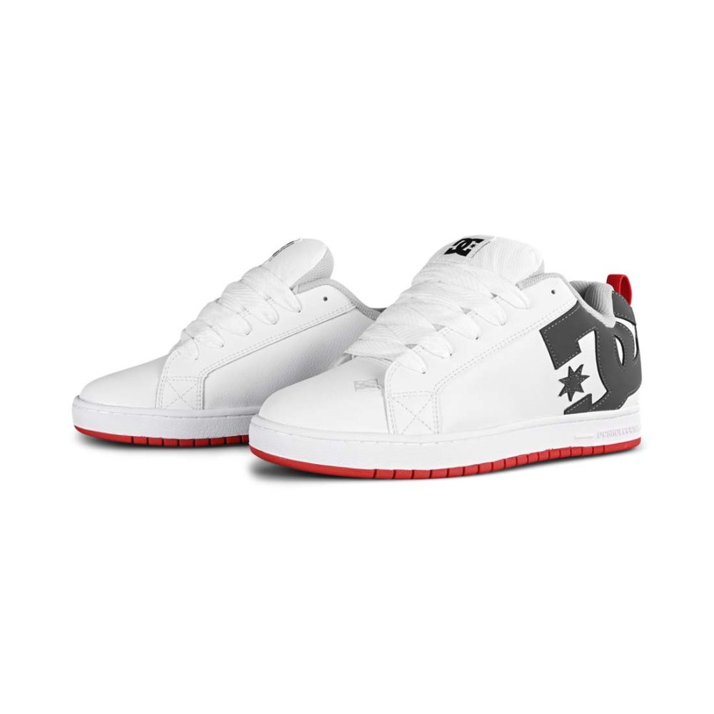 DC Shoes Court Graffik - White / Grey / Red