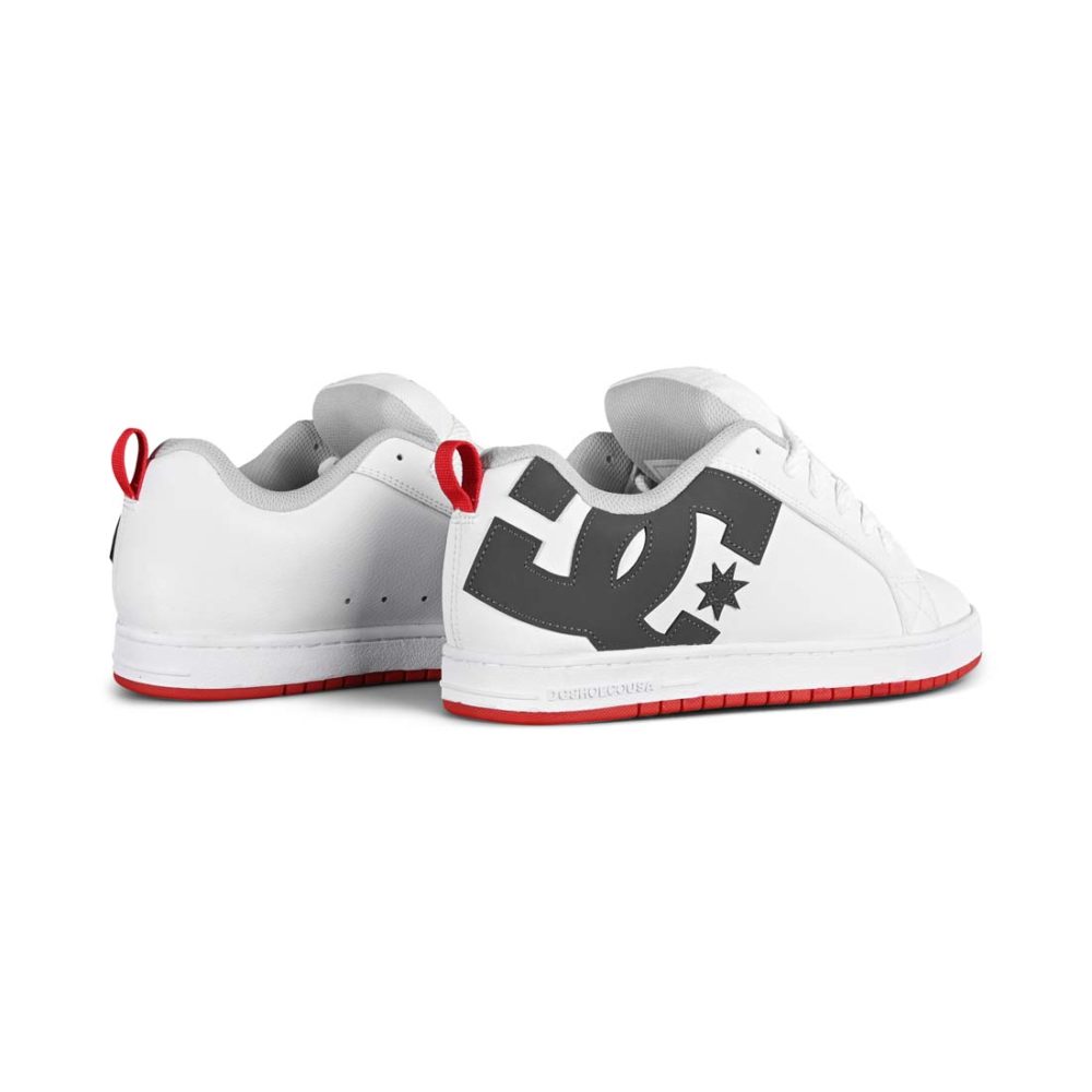 DC Shoes Court Graffik - White / Grey / Red