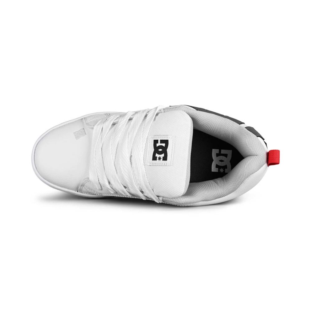 DC Shoes Court Graffik - White / Grey / Red