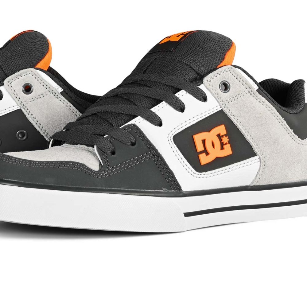DC Pure Skate Shoes - Dark Grey/Orange