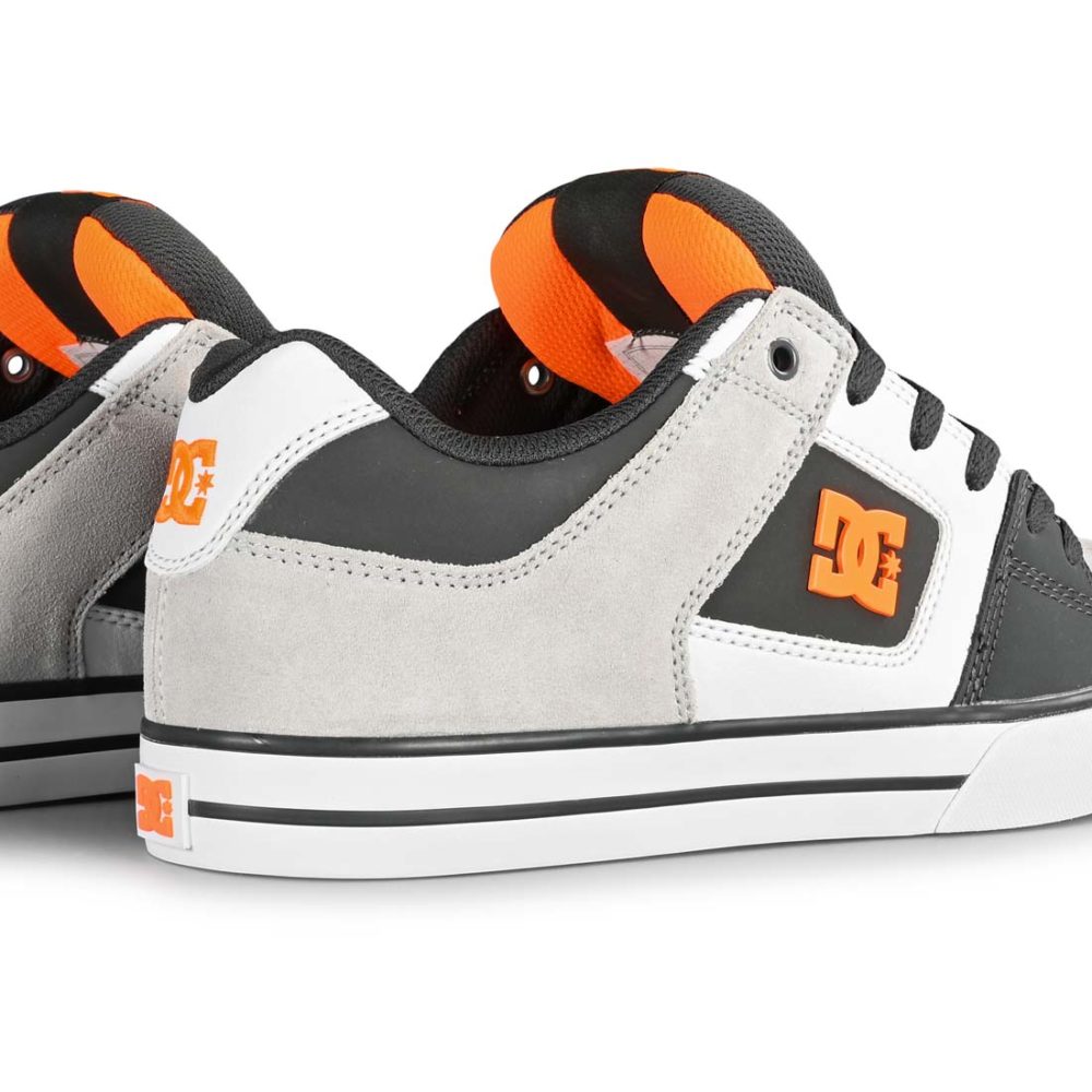DC Pure Skate Shoes - Dark Grey/Orange