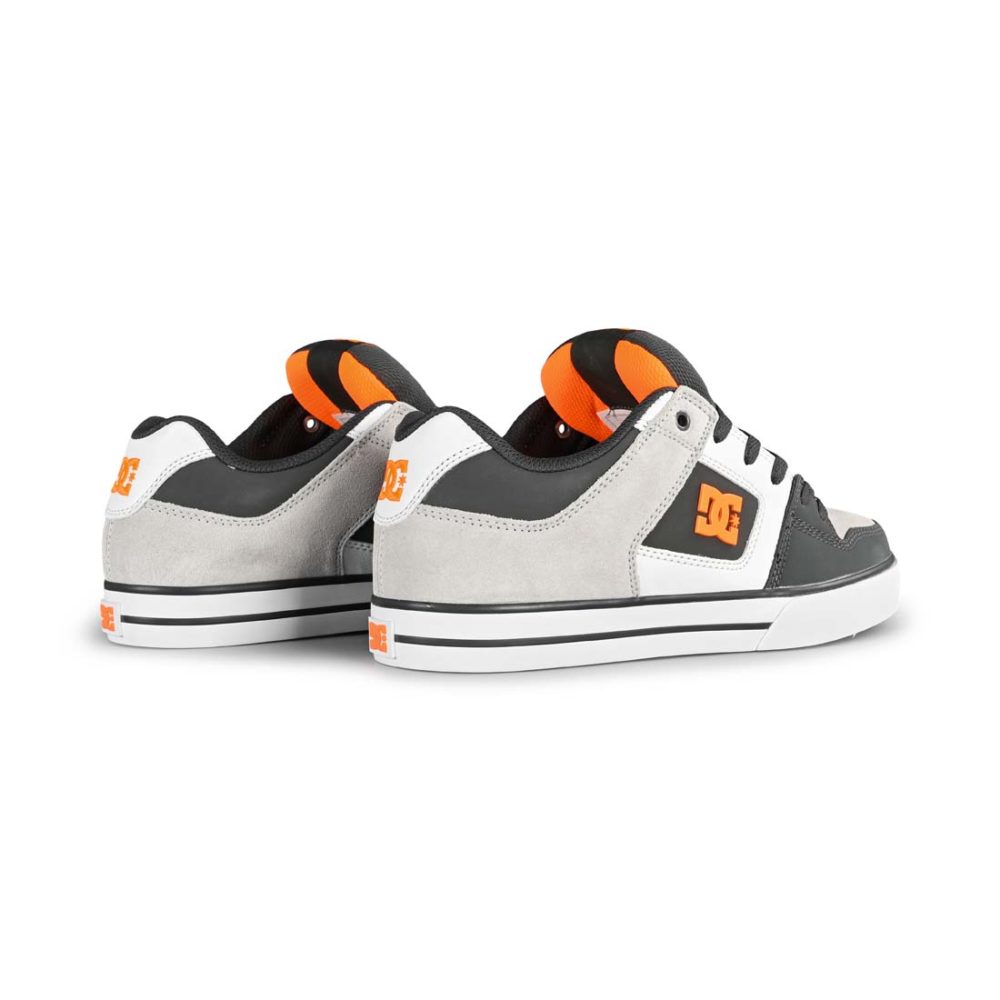 DC Pure Skate Shoes - Dark Grey/Orange