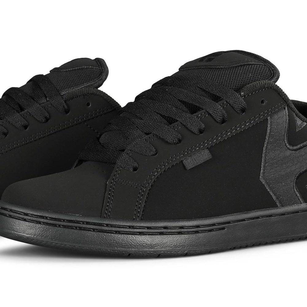 Etnies Fader Skate Shoes - Black / Black / Black