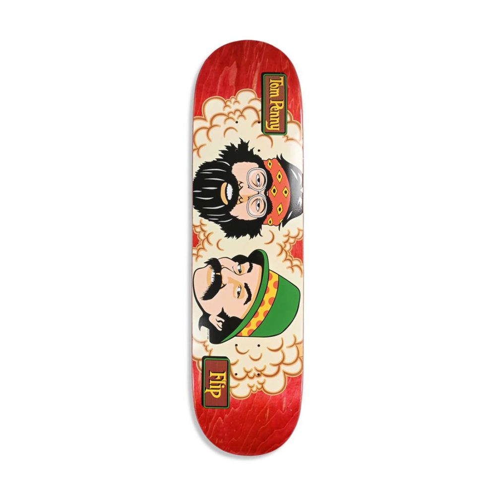 Flip Tom Penny Friends 8.25" Skateboard Deck - Red Stain