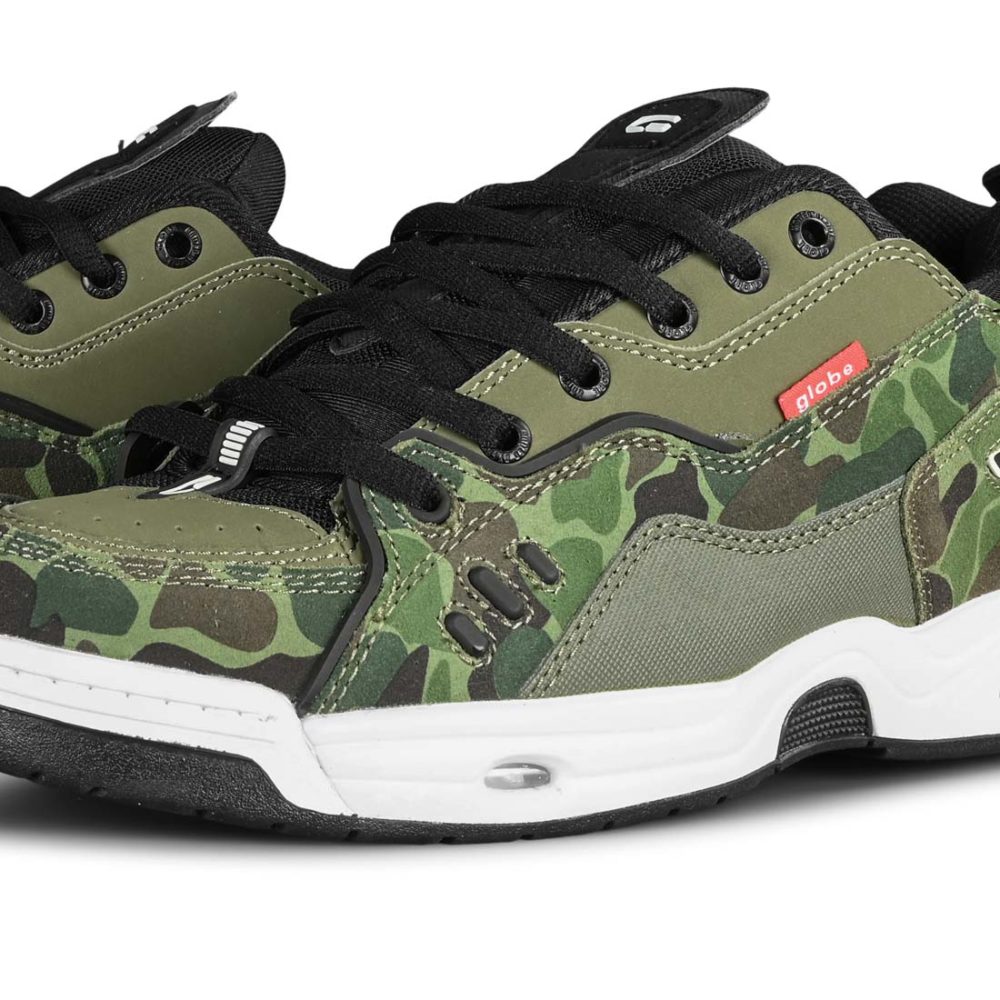 Globe CT-IV Classic Skate Shoes - Green Camo / White