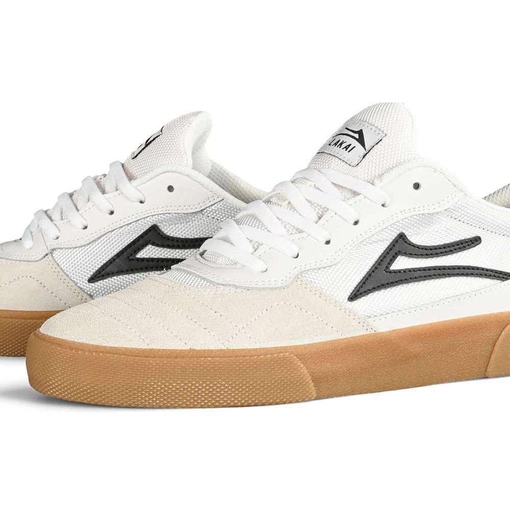 Lakai Cambridge Skate Shoes - White / Black