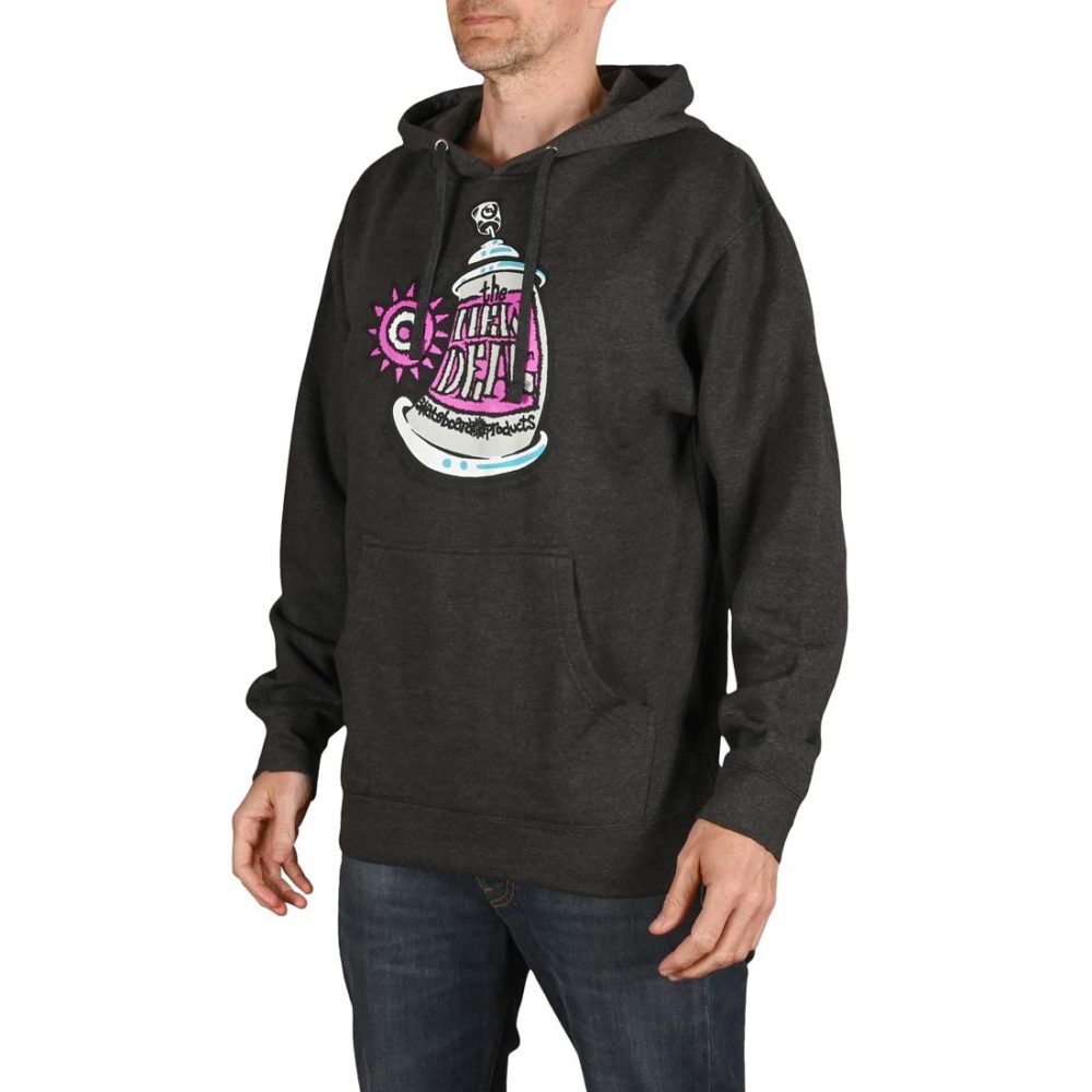 New Deal Spray Can Pullover Hoodie - Charcoal Heather