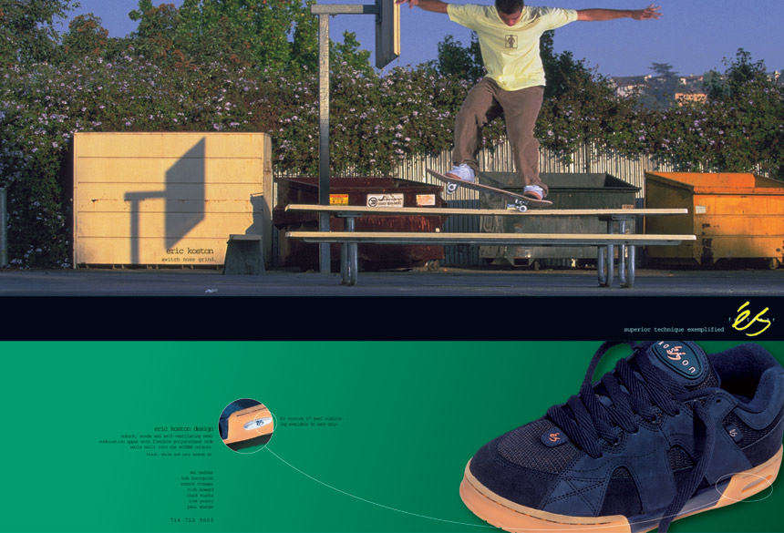 Es Koston 1 Black Gum Skate Shoes