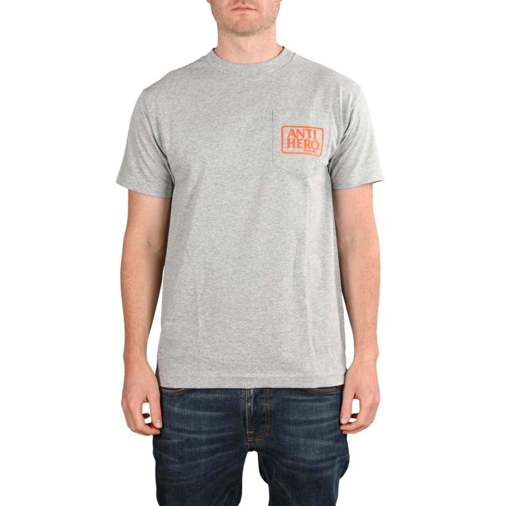 Anti Hero Reserve S/S Pocket T-Shirt - Athletic Heather / Orange