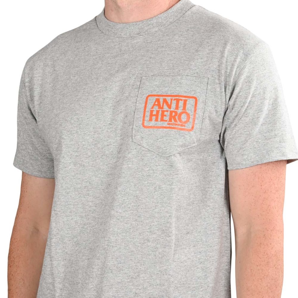 Anti Hero Reserve S/S Pocket T-Shirt - Athletic Heather / Orange