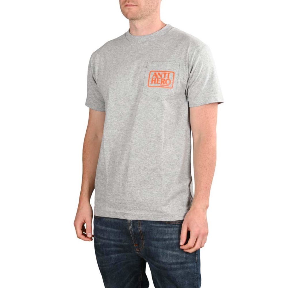 Anti Hero Reserve S/S Pocket T-Shirt - Athletic Heather / Orange