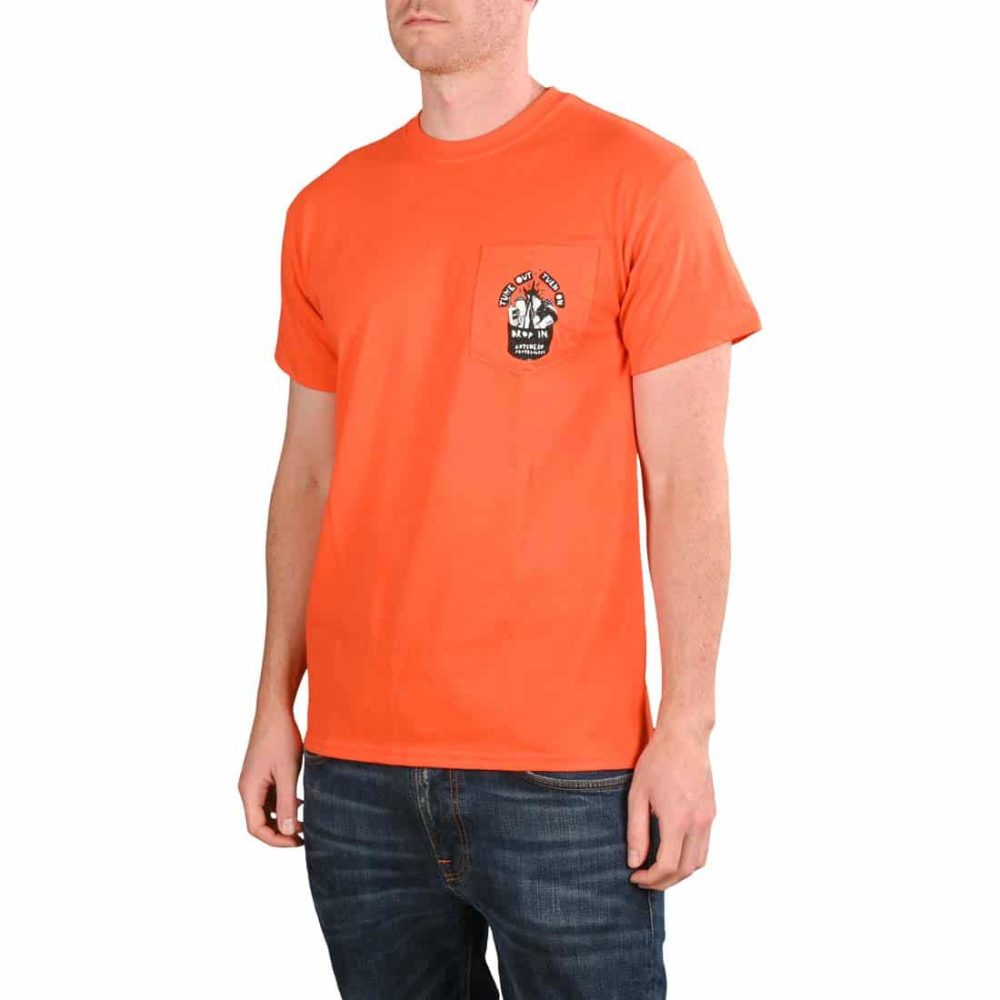 Anti Hero Tune Out S/S Pocket T-Shirt - Orange / Black