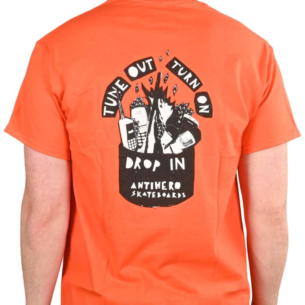 Anti Hero Tune Out S/S Pocket T-Shirt - Orange / Black