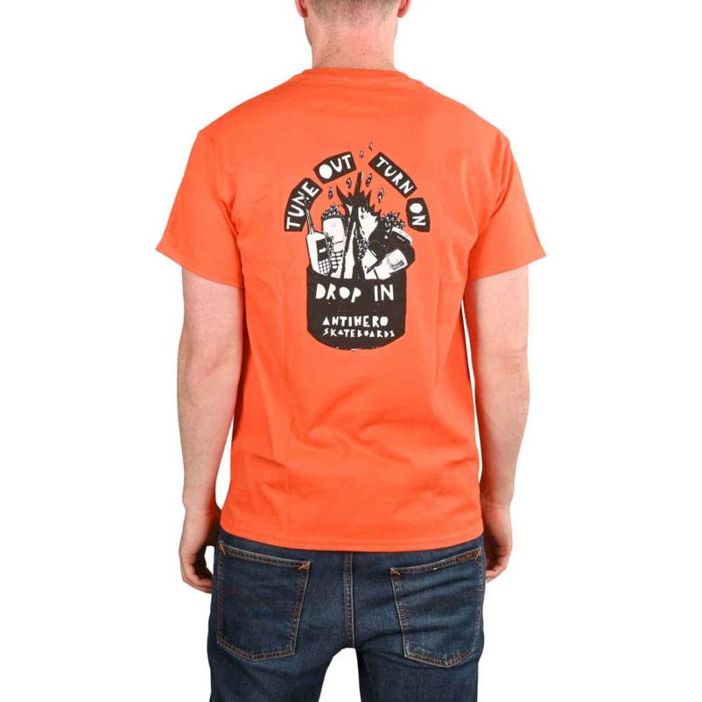 Anti Hero Tune Out S/S Pocket T-Shirt - Orange / Black