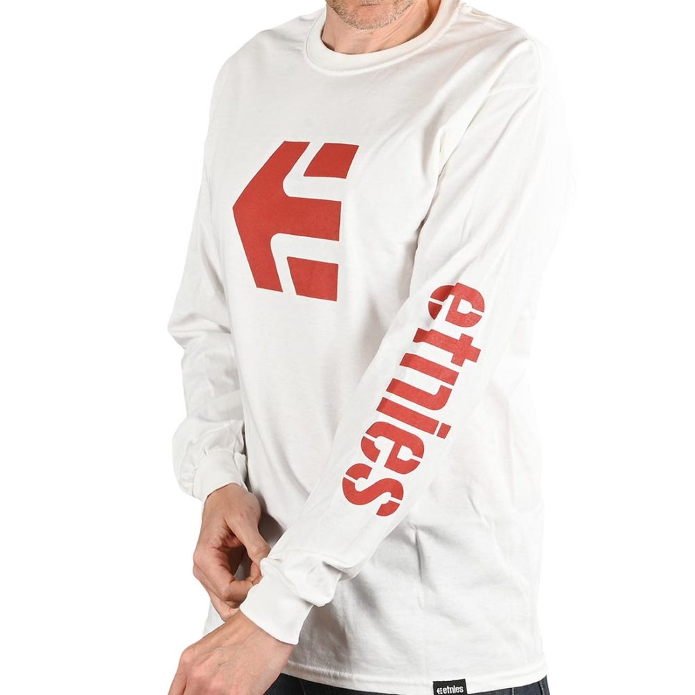 Etnies Icon L/S T-Shirt - White / Red