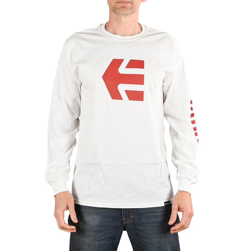 Etnies Icon L/S T-Shirt - White / Red