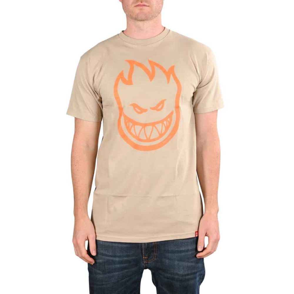 Spitfire Bighead S/S T-Shirt - Sand / Orange