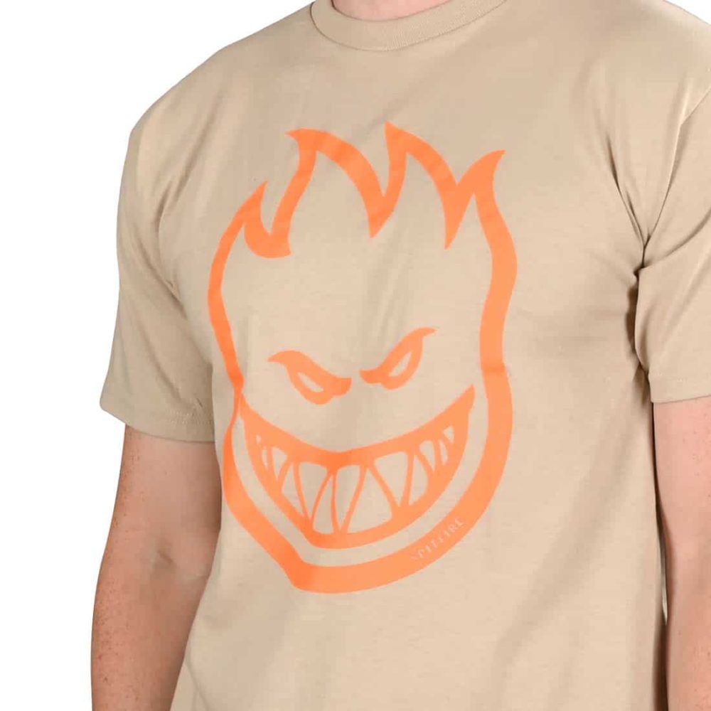 Spitfire Bighead S/S T-Shirt - Sand / Orange