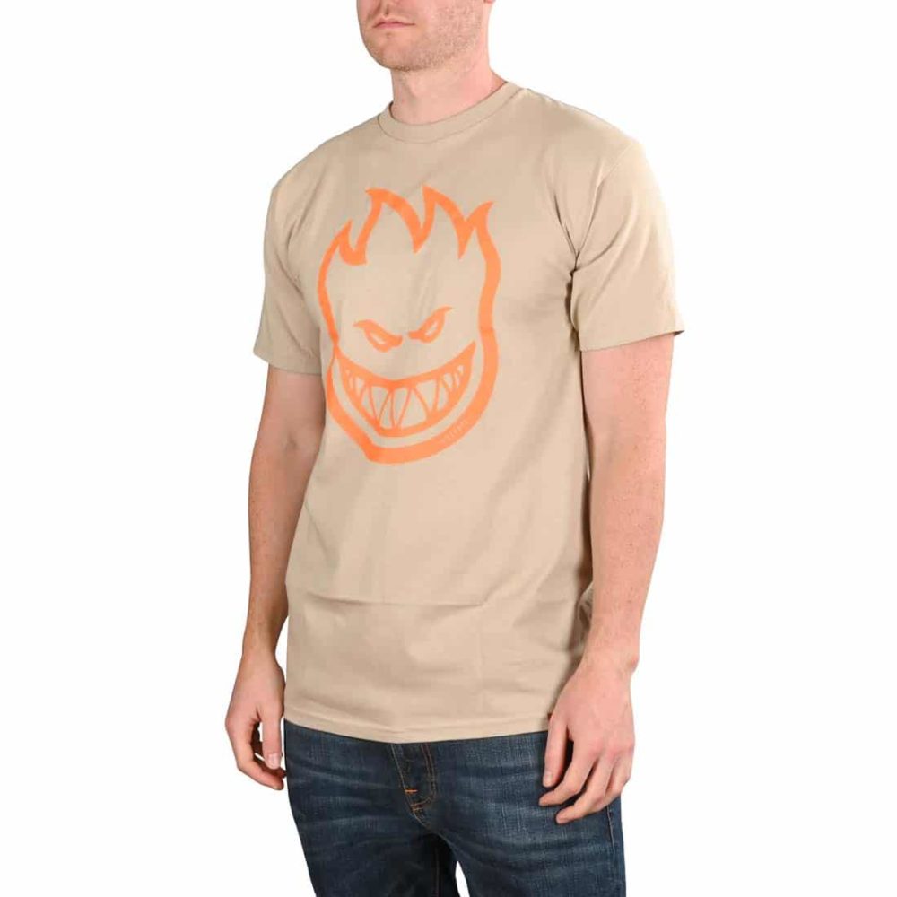 Spitfire Bighead S/S T-Shirt - Sand / Orange