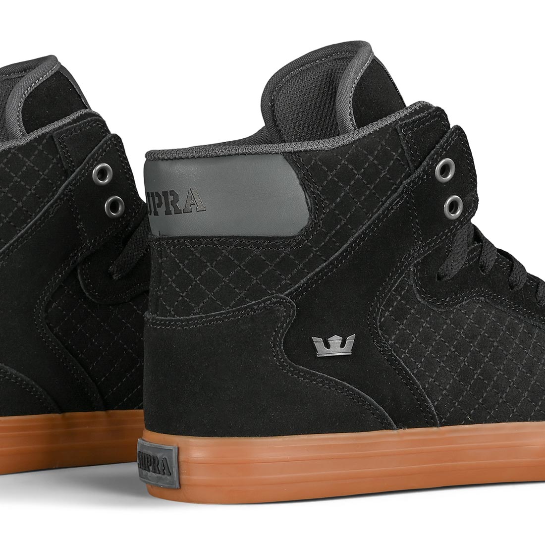 Supra Vaider HighTop Shoes Black / Dk Grey / Gum