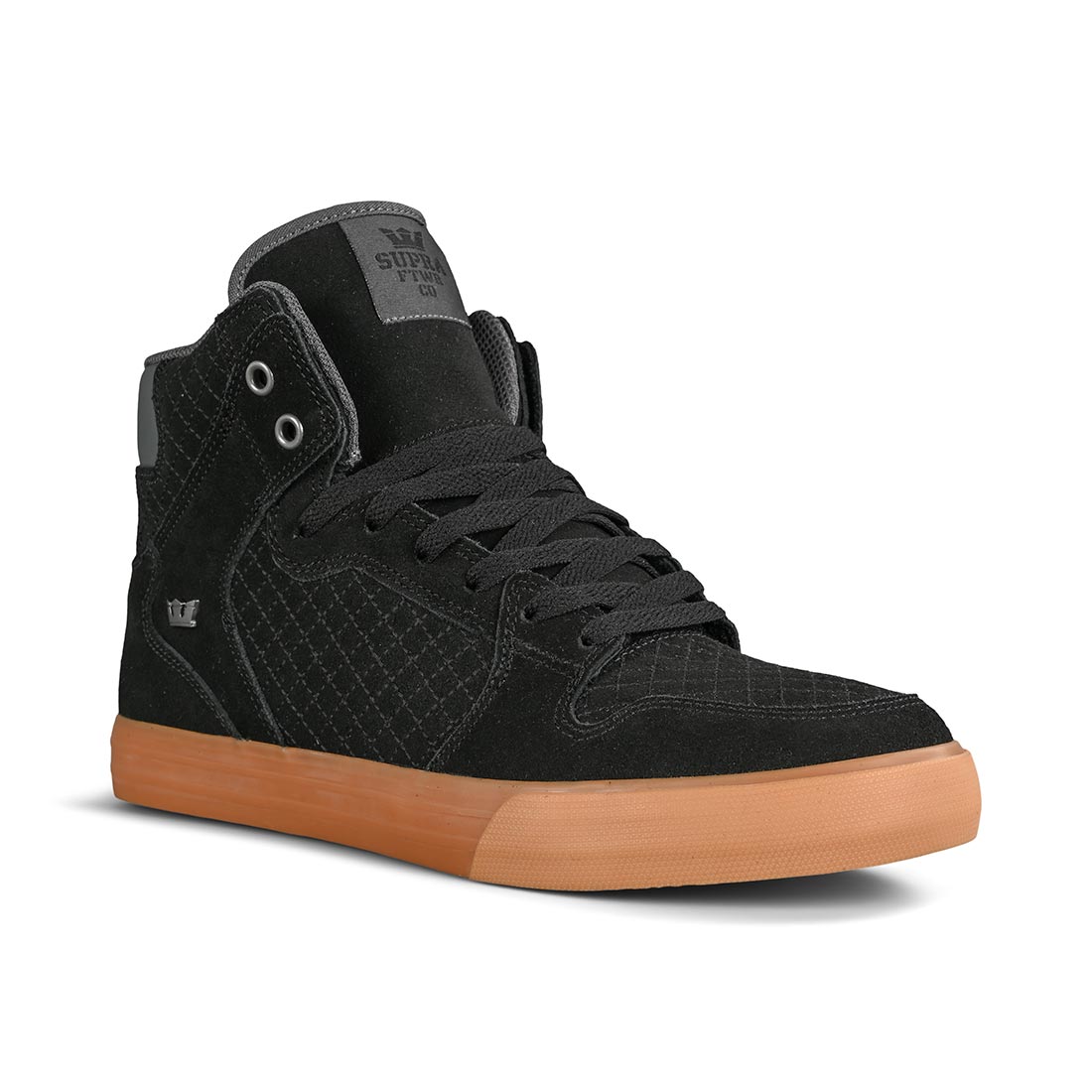 Supra Vaider HighTop Shoes Black / Dk Grey / Gum