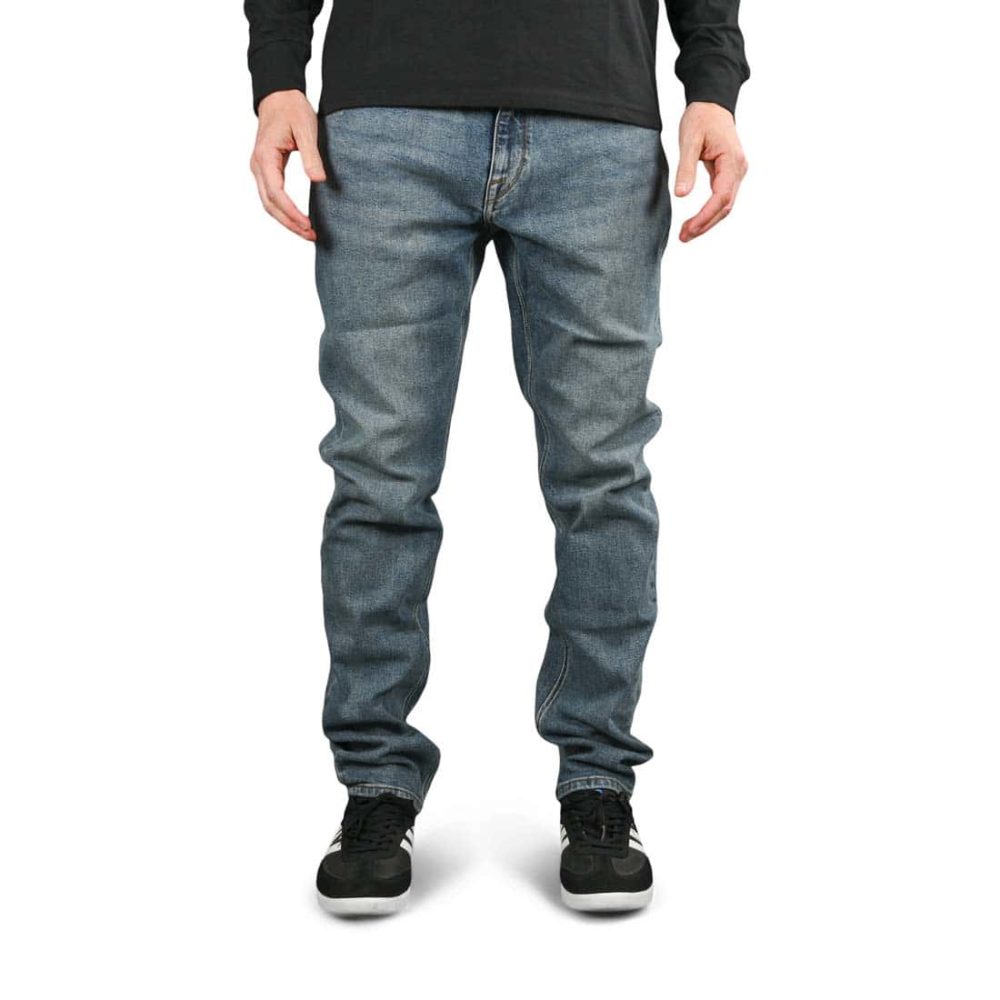 Volcom Solver Tapered Denim Jeans - Slate Blue