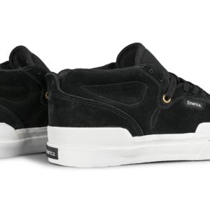 Emerica Pillar Mid-Top Skate Shoes - Black/White/Gold
