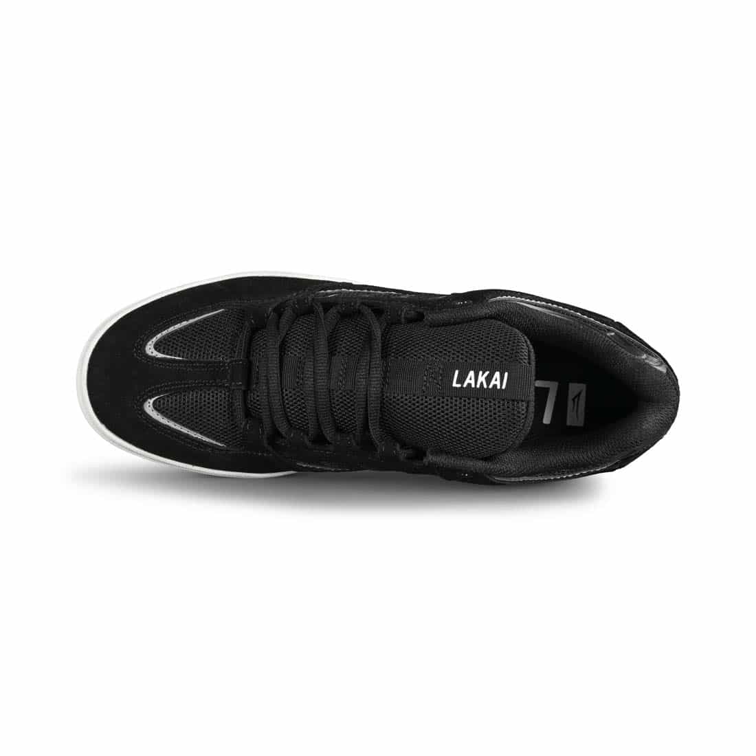 Lakai Carroll Skate Shoes - Black White Suede - Supereight