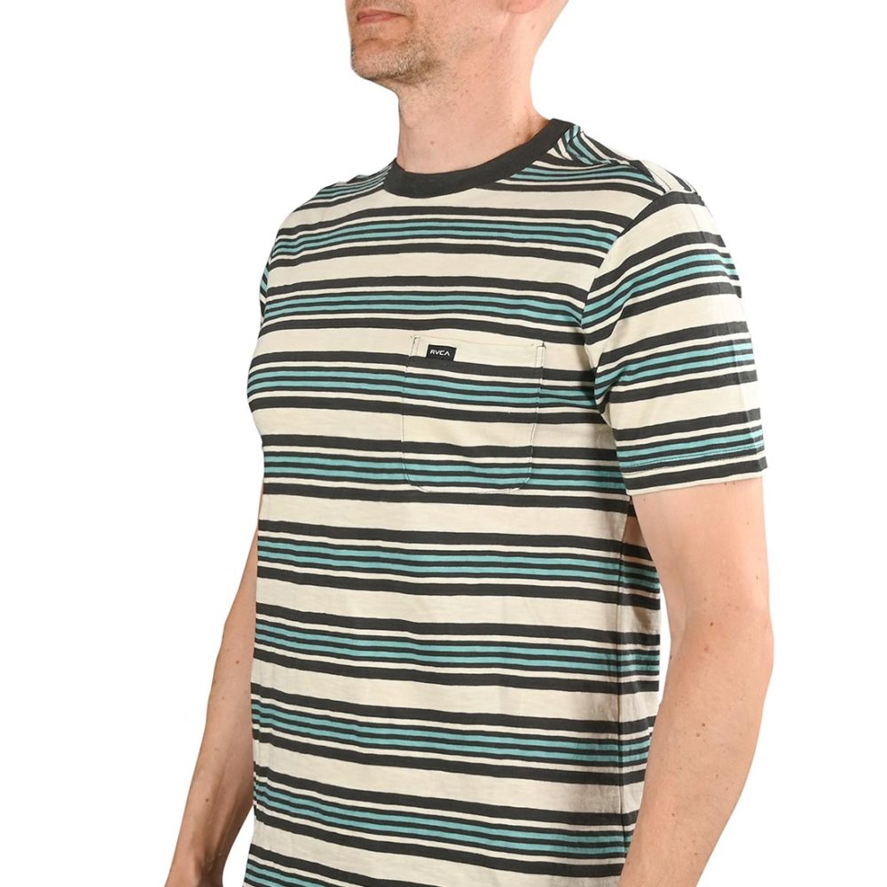 RVCA Damian Crew S/S T-Shirt - Silver Birch