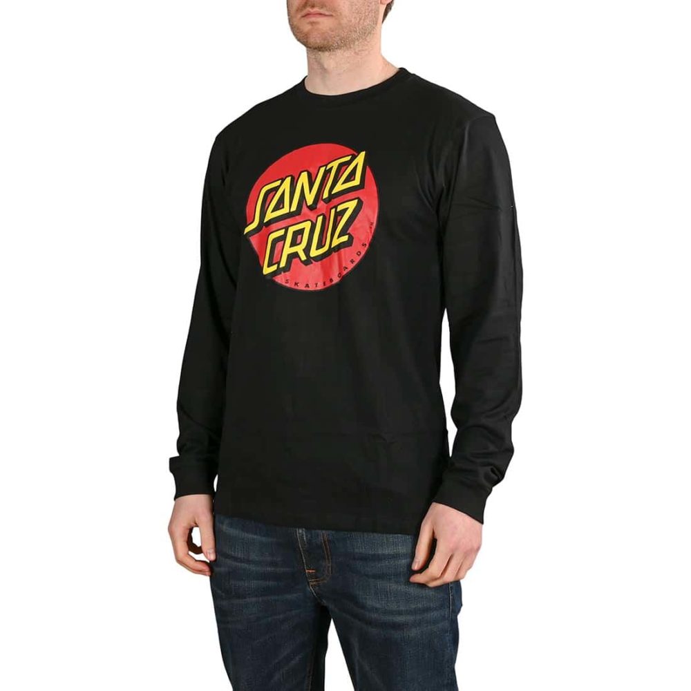 Santa Cruz Classic Dot L/S T-Shirt - Black