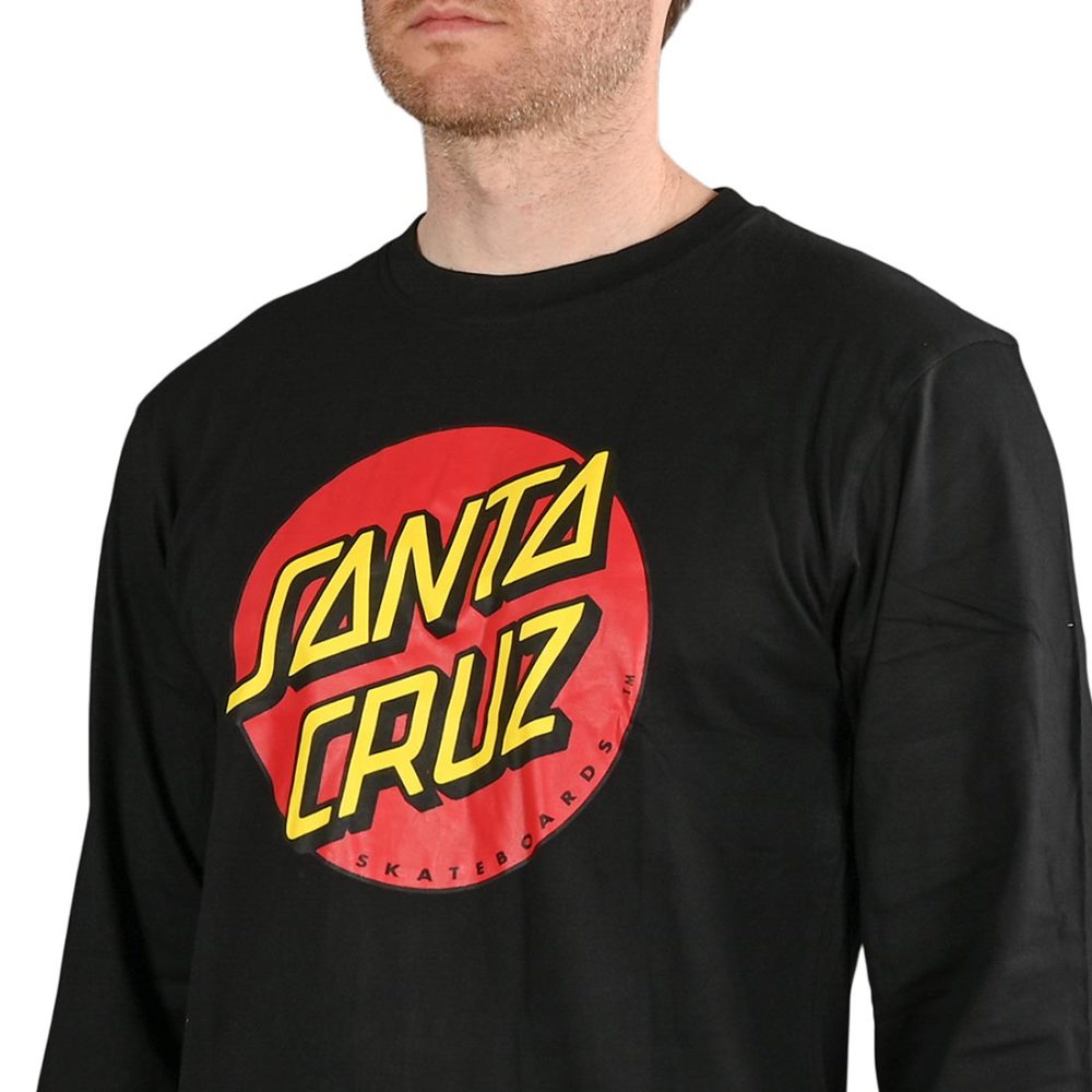 Santa Cruz Classic Dot L/S T-Shirt - Black