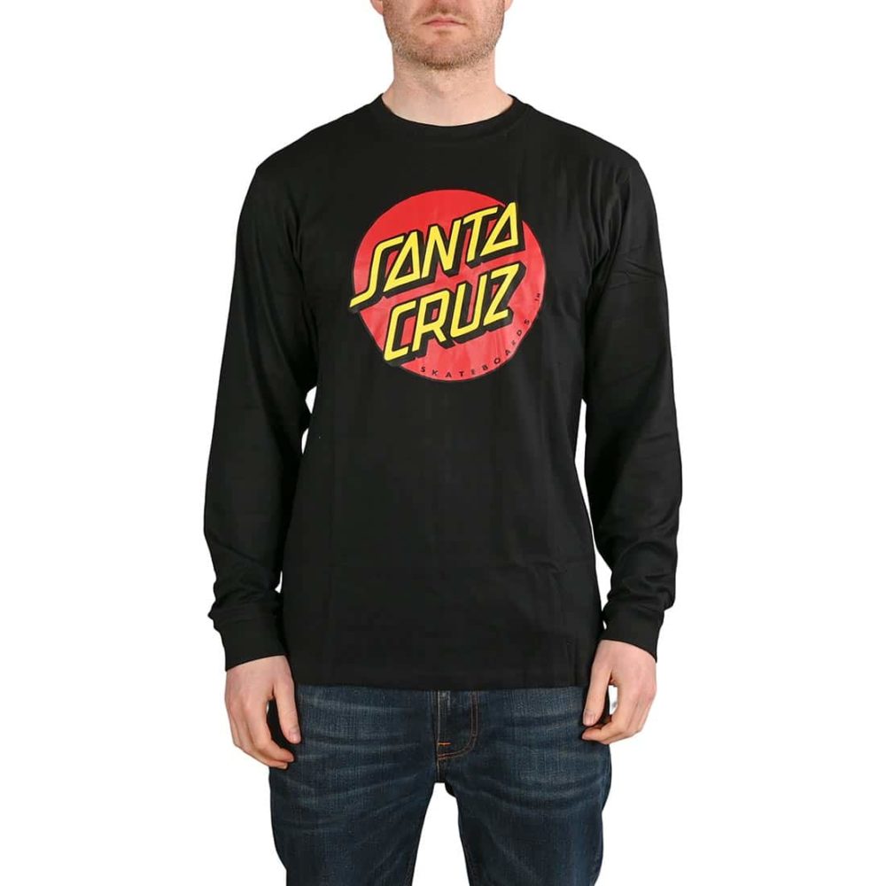 Santa Cruz Classic Dot L/S T-Shirt - Black