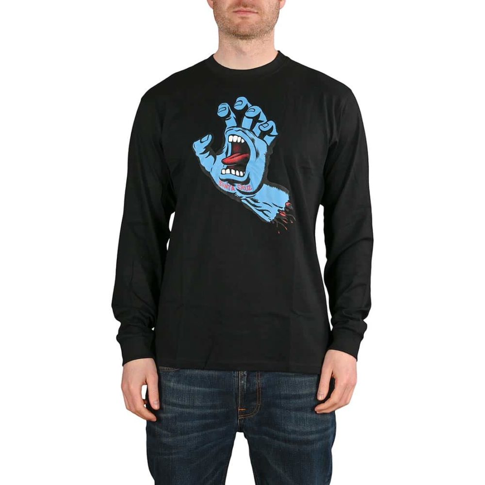 Santa Cruz Screaming Hand L/S T-Shirt - Black