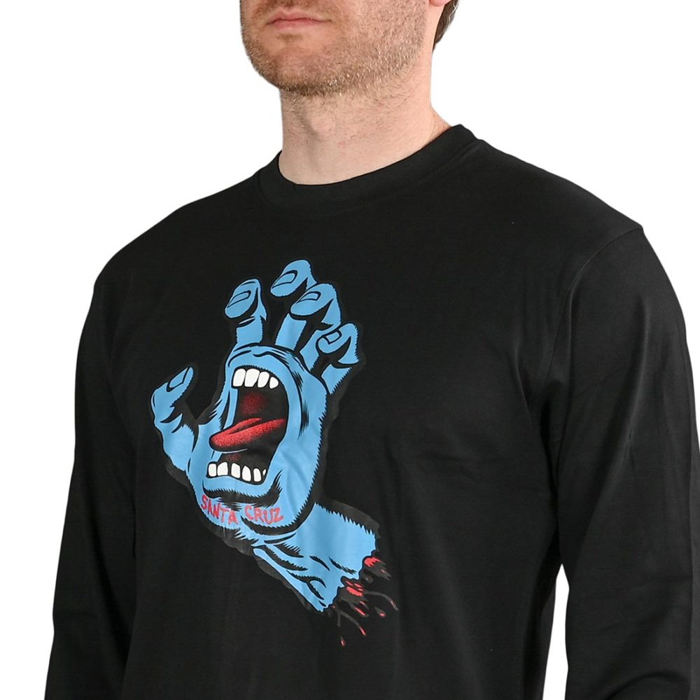 Santa Cruz Screaming Hand L/S T-Shirt - Black