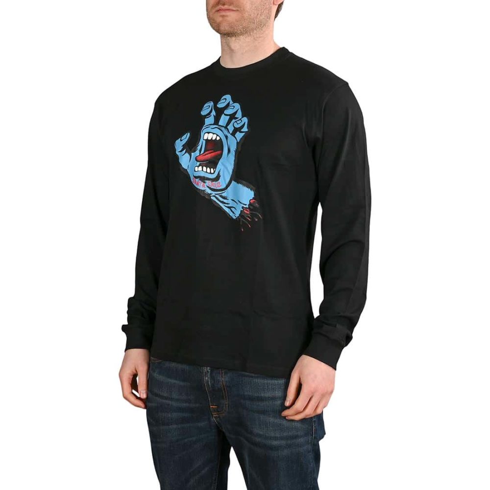 Santa Cruz Screaming Hand L/S T-Shirt - Black