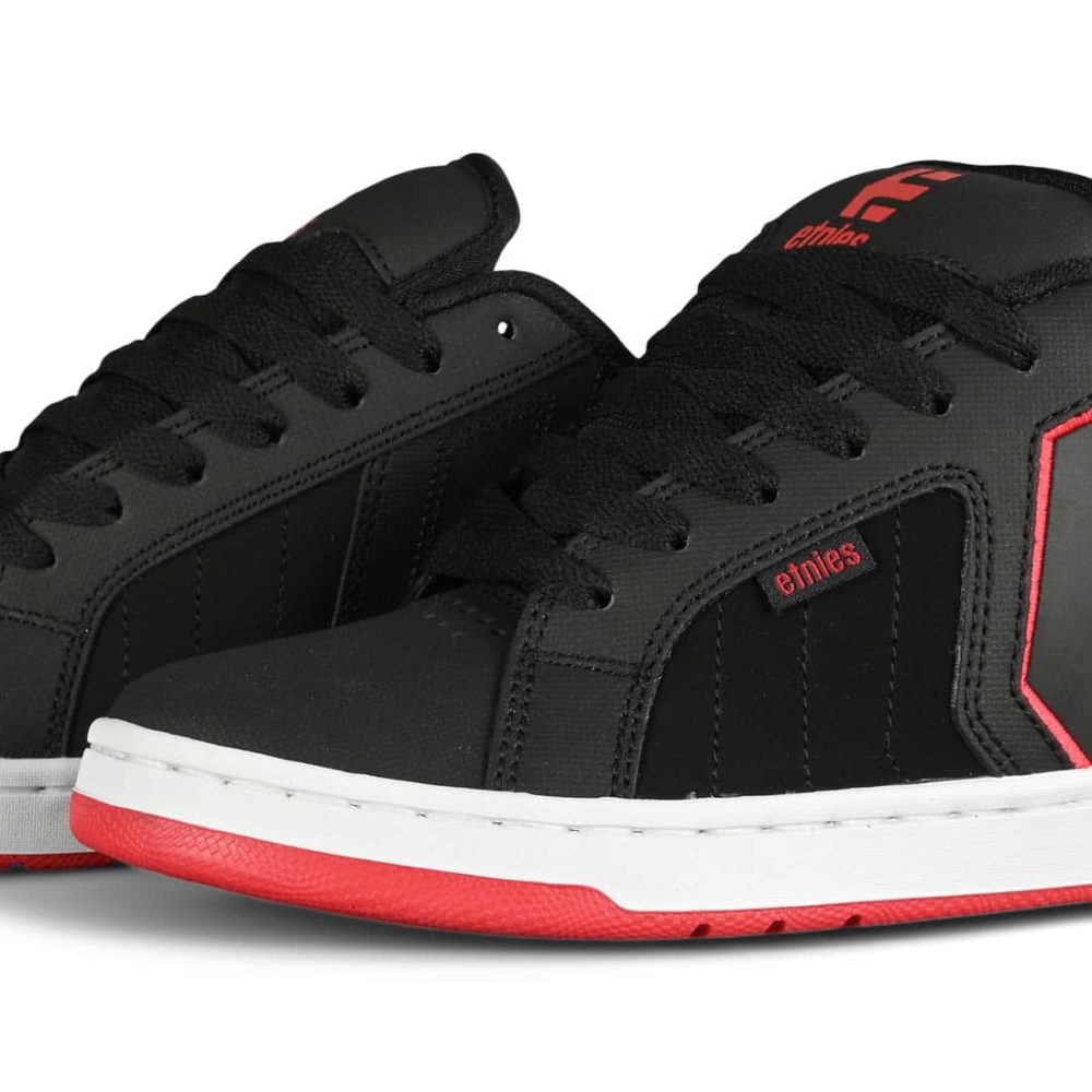 Etnies Fader 2 Skate Shoes - Black/White/Red