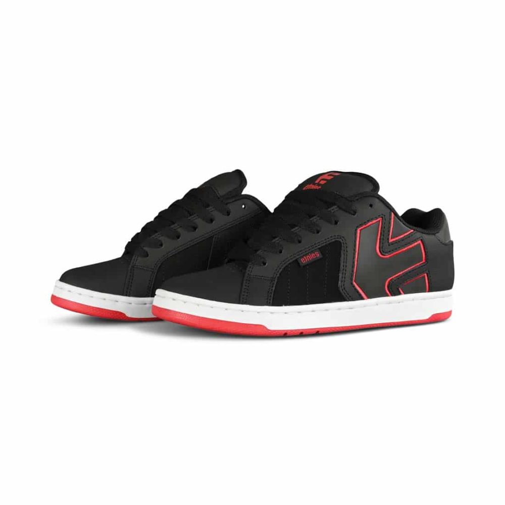 Etnies Fader 2 Skate Shoes - Black/White/Red